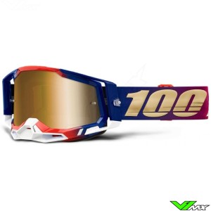 100% Racecraft 2 United Motocross Goggle - Mirror Lens Dark Gold