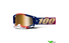 100% Racecraft 2 United Motocross Goggle - Mirror Lens Dark Gold