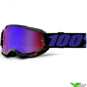 100% Accuri 2 Moore Motocross Goggle - Blue Red Mirror Lens
