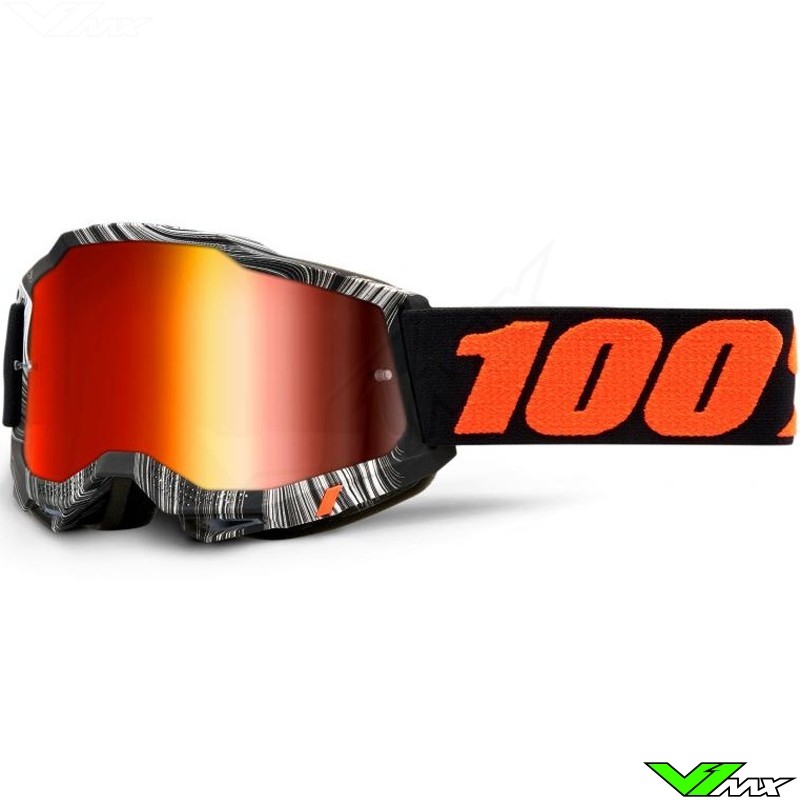 100% Accuri 2 Geospace Motocross Goggle - Mirror Red Lens