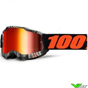 100% Accuri 2 Youth Geospace Motocross Goggle - Mirror Red Lens