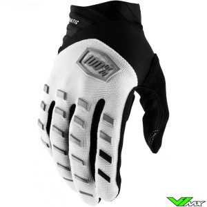 100% Airmatic 2022 Motocross Gloves - White / Black