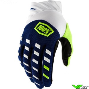 100% Airmatic 2022 Motocross Gloves - Navy / White