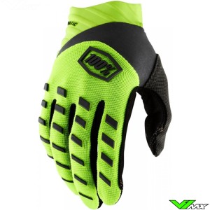 100% Airmatic Youth 2022 Motocross Gloves - Fluo Yellow