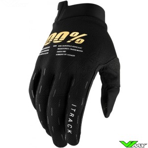 100% iTrack Youth 2022 Motocross Gloves - Black