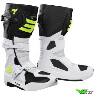 Shot Race 6 Motocross Boots - Fluo Yellow / Black / White