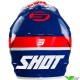 Shot Furious Roll Youth Motocross Helmet - Blue / Red (S , 49-50 cm)