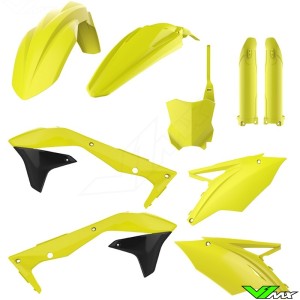 Polisport Plastic Kit Fluo Yellow - Kawasaki KXF450