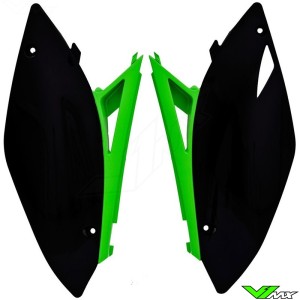 Rtech Zijnummerplaten Zwart / Groen - Kawasaki KXF250 KXF450