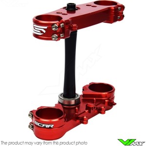 Scar Triple Clamp Red - Honda CR125 CR250