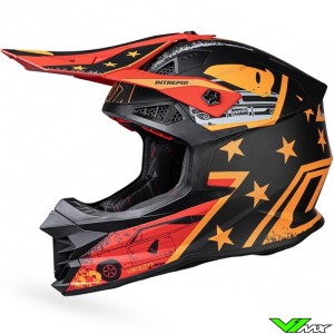 UFO Intrepid Motocross Helmet - Black / Red / Orange
