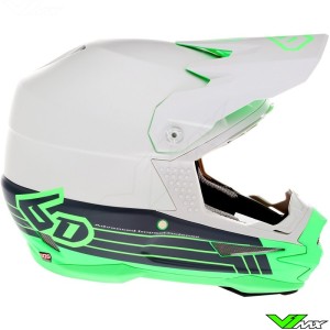 6D ATR-1 Split Motocross Helmet - Neon Green