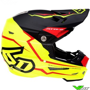 6D ATR-2 Element Motocross Helmet - Fluo Yellow / Red