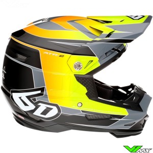6D ATR-2 Impact Motocross Helmet - Yellow / Orange