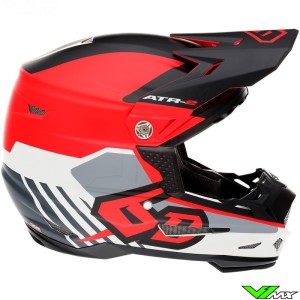 6D ATR-2 Target Motocross Helmet - Red