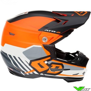 6D ATR-2 Target Motocross Helmet - Neon Orange