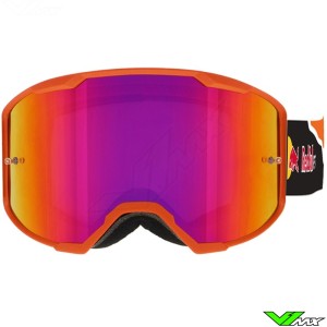 Red Bull Spect Strive Motocross Goggle - Orange / Black / Orange Mirror Lens