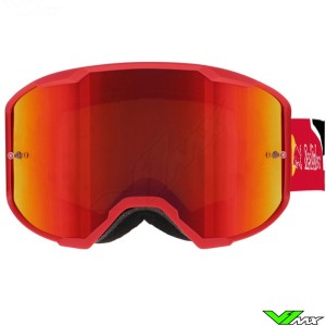 Red Bull Spect Strive Motocross Goggle - Red / Red Mirror Lens
