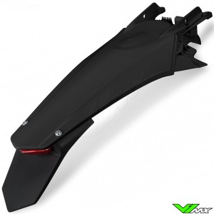 UFO Rear Fender with LED Tail Light Black - GasGas EC250 EC250F EC300 EC350F