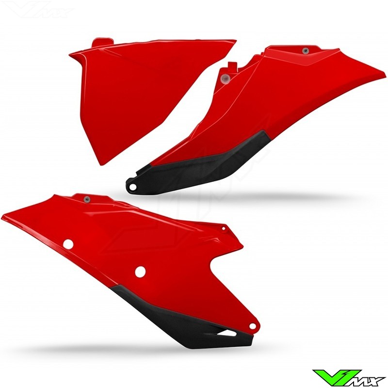 UFO Side Number Plates with Airbox Cover Red - GasGas