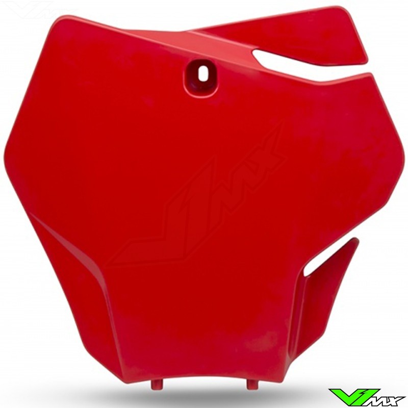 UFO Front Number Plate Red - GasGas EX250 EX250F EX300 EX350F EX450F MC125 MC250 MC250F MC350F MC450F