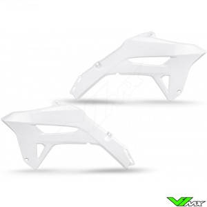 UFO Radiator Shrouds White - Honda CRF250R CRF450R