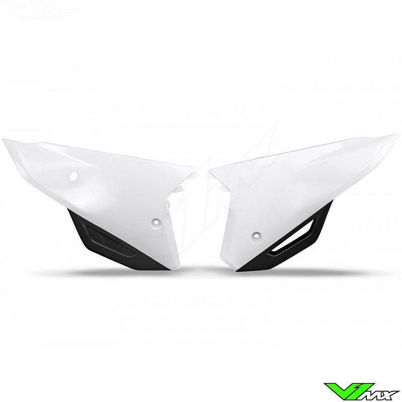 UFO Side Number Plates White - Honda CRF250R CRF250RX CRF450R CRF450RX
