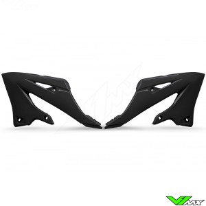 UFO Radiator Shrouds Black - Yamaha YZ125 YZ250