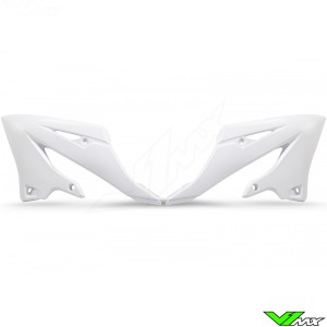UFO Radiator Shrouds White - Yamaha YZ125 YZ250