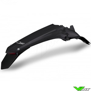 UFO Rear Fender with LED Tail Light Black - Yamaha YZ125 YZ250