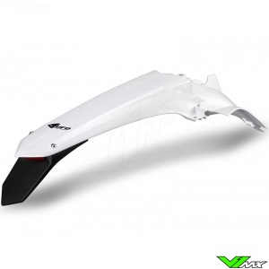 UFO Rear Fender with LED Tail Light White - Yamaha YZ125 YZ250