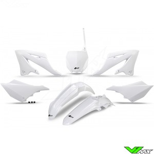 UFO Plastic Kit White - Yamaha YZ125 YZ250