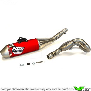 HGS Exhaust System Aluminium Red - KTM 250SX-F Husqvarna FC250 GasGas MC250F