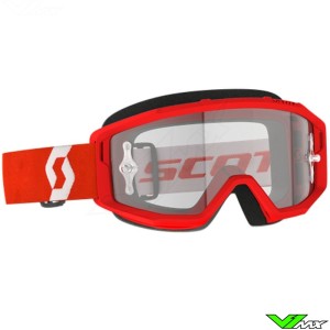 Scott Primal Clear Motocross Goggle - Red