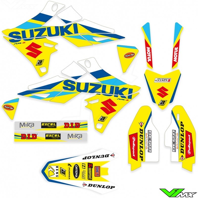 Blackbird Suzuki World Restyle 20/21 Replica Graphic Kit - Suzuki RMZ250 RMZ450