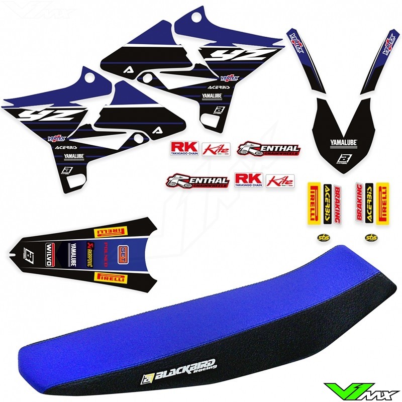 Blackbird Yamaha Racing 20/21 Replica Stickerset en zadelovertrek - Yamaha YZ125UFORestylingPlastic YZ250UFORestylingPlastic