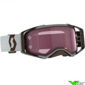 Scott Prospect Amplifier Rose Lens Motocross Goggles - Grey / Brown