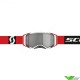 Scott Prospect Motocross Goggles - Red / Black / Silver Chrome Lens