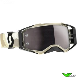 Scott Prospect Motocross Goggles - Beige / Silver Chrome Lens