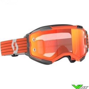 Scott Fury Crossbril - Oranje / Grijs / Oranje Chrome Lens