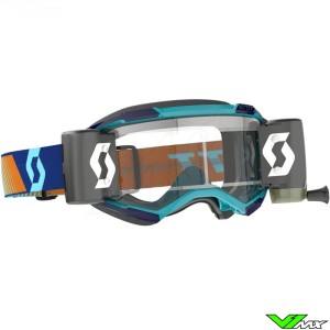 Scott Fury WFS Motocross Goggles with Roll-off - Royal Blue / Orange