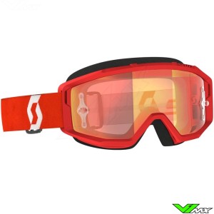 Scott Primal Motocross Goggles - Red / Orange Chrome Lens