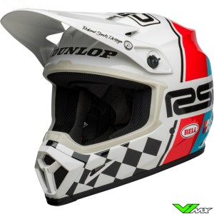 Bell MX-9 RSD The Rally Motocross Helmet - White / Red / Blue