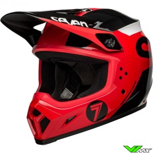 Bell MX-9 Seven Phaser Motocross Helmet - Red / Black (M/L)