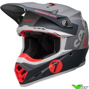 Bell Moto-9s Seven VanGuard Motocross Helmet - Charcoal / Orange / Matte