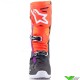 Alpinestars Tech 10 Motocross Boots - Fluo Red / Fluo Orange / Purple