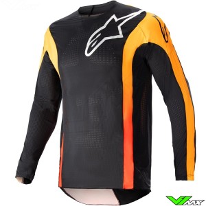 Alpinestars Techstar Sein 2023 Motocross Jersey - Black / Hot Orange