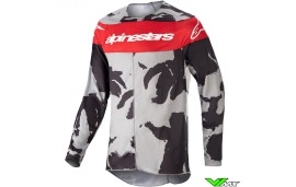 Alpinestars Racer Tactical 2023 Cross shirt - Grijs / Camo / Mars Rood