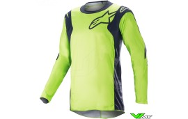 Alpinestars Racer Hoen 2023 Cross shirt - Fluo Groen / Night Navy