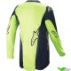 Alpinestars Racer Hoen 2023 Motocross Jersey - Fluo Green / Night Navy